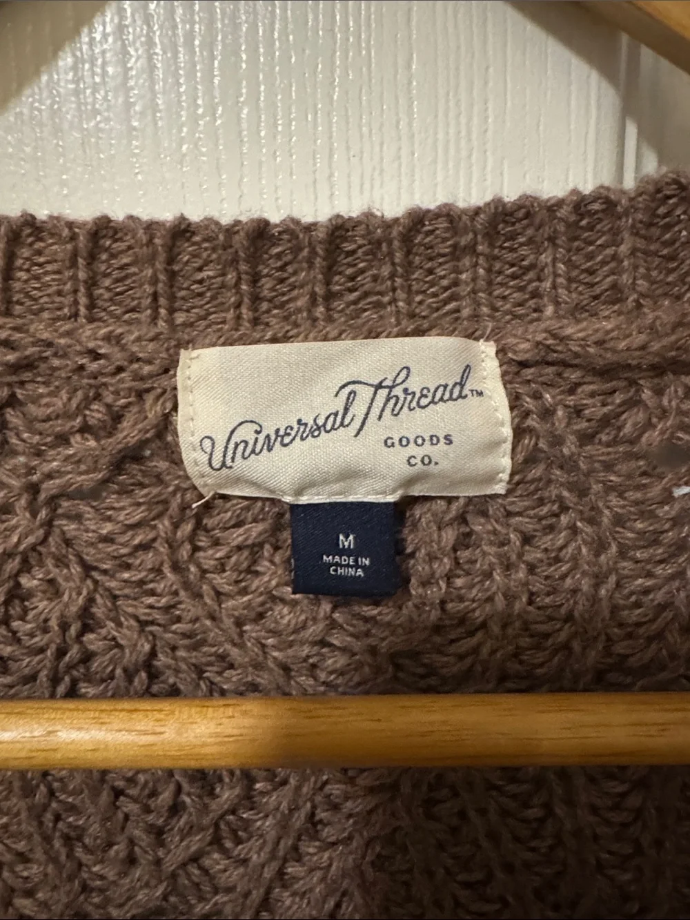Universal Thread Chunky Cable Knit Open-Front Cardigan - Brown
